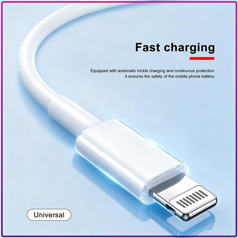 Оригинальный USB-C на Lightning кабель для зарядки Apple 1 м PD Быстрая зарядка Синхронизация данных Двусторонний штекер Безопасный шнур защиты аккумулятора