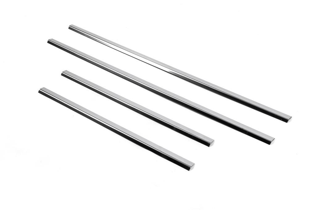 Glass Edging (4 Pcs, Stainless Steel) OmsaLine - Italian Stainless Steel for Nissan Pathfinder R51 2005-2014
