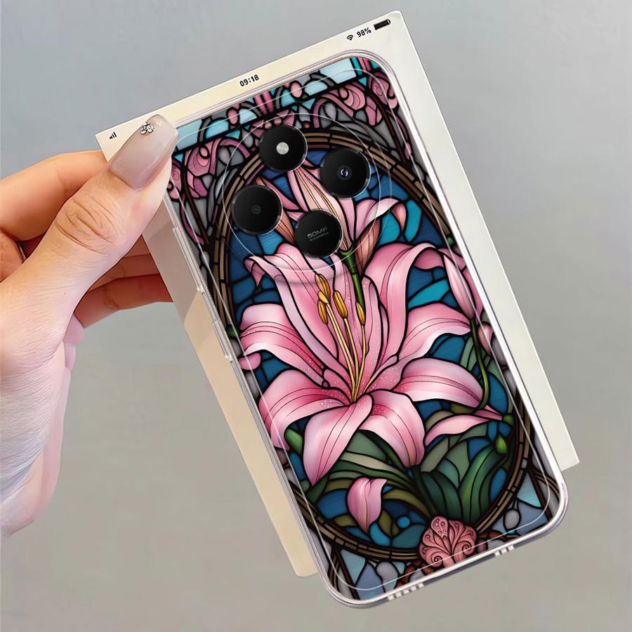 Phone Case for Xiaomi Mi 11 Lite 11T Pro Soft Phone Cover Colorful Window Flowers