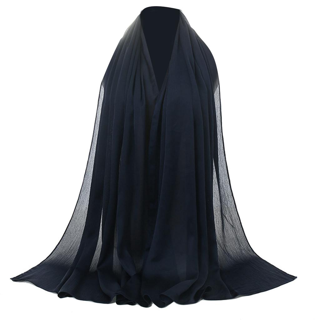 Fashionable Women Hijab Shawl Simple Breathable Headwrap Scarf for Middle Eastern and Muslimah Event Gathering 180x75cm
