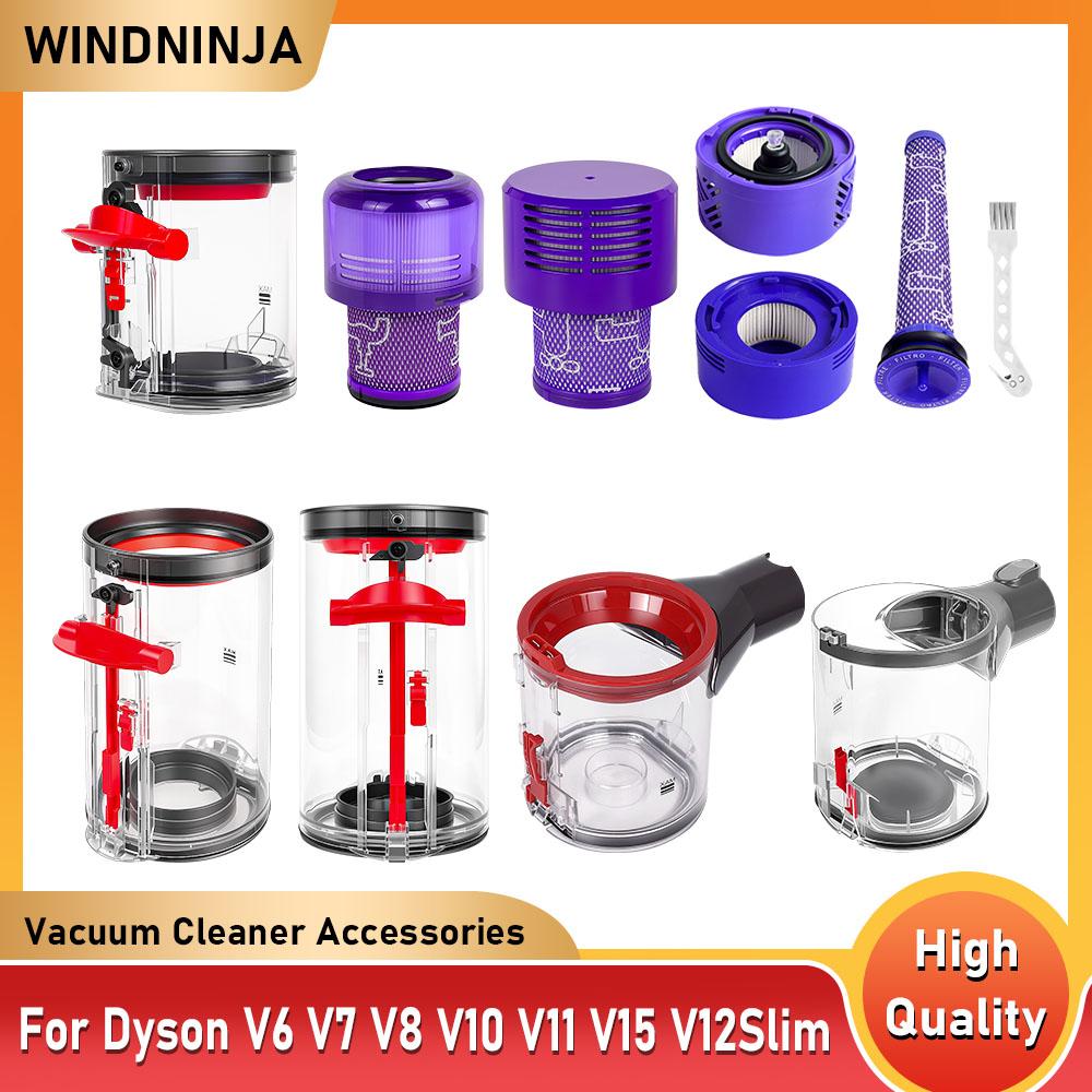 Для пылесосов Dyson V6 V7 V8 V11 V15 V10 V12Slim Контейнер для пыли и сменный фильтр Контейнер Фильтр HEPA Аксессуары