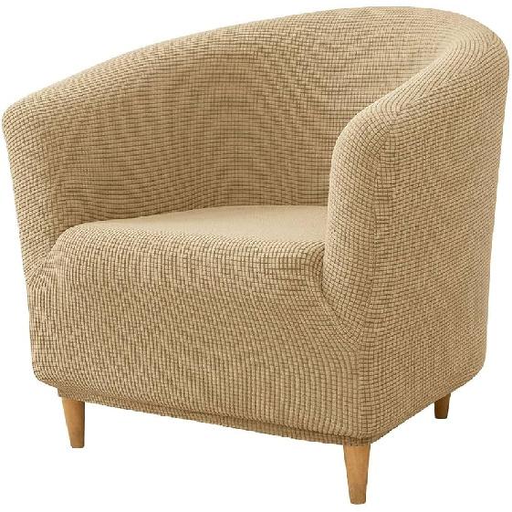 Чехол на клубное кресло, Эластичный клетчатый чехол на кресло-бочку, Съемные чехлы для кресла с подлокотниками, 1 предмет, Чехлы на кресло-бочку с эластичным низом для гостиной