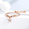 Браслет с подвеской в виде хрустальной звезды и регулируемым слайдером для женщин Элегантный браслет Подарок для дружбы и на День святого Валентина