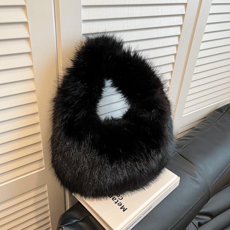 Korean Style Winter Plush High-End Women's Mini Clutch Handbag