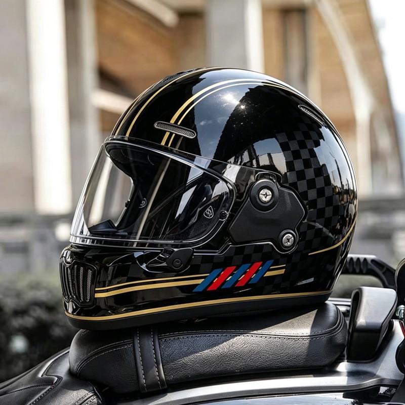Retro Full Face Motorcycle Helmet Adult Commuter Electric Bike 3C Certified