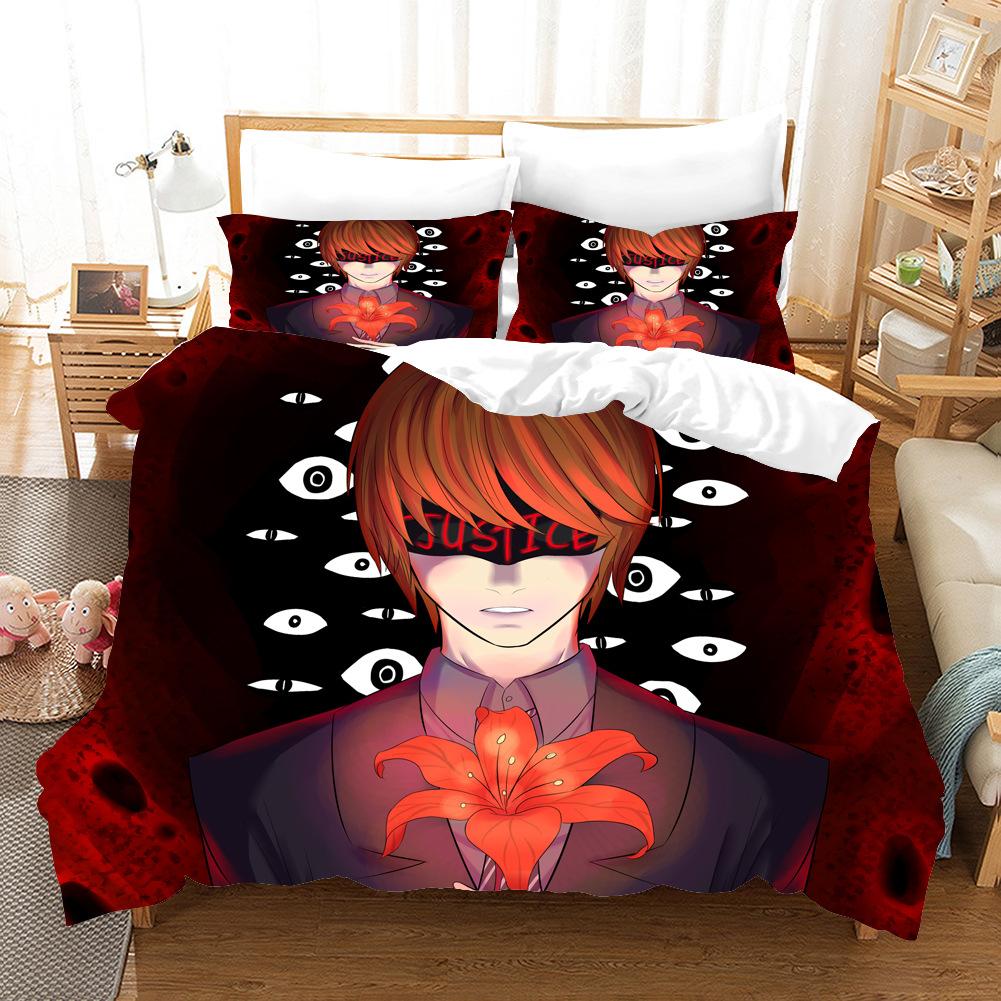 Digital Printing Animation Bedding Four-Piece Set Three-Piece Set Bed Sheet Pillow