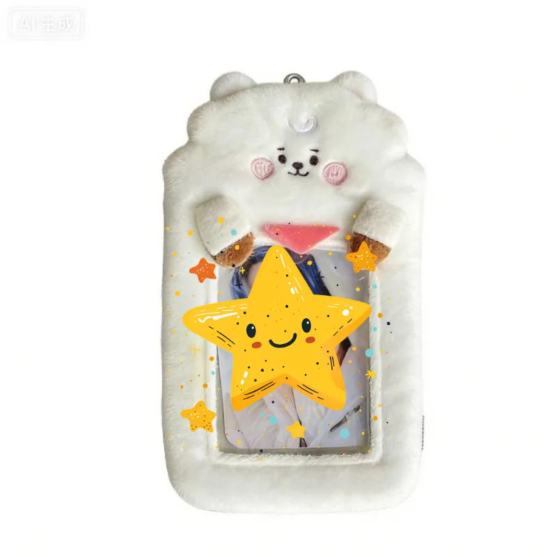 Kpop Bt21 Tata Cooky Chimmy Koya Mang Rj Shooky Idol Peripherals Support Stick Lampshade Korean Star Idol Photo Card Holder