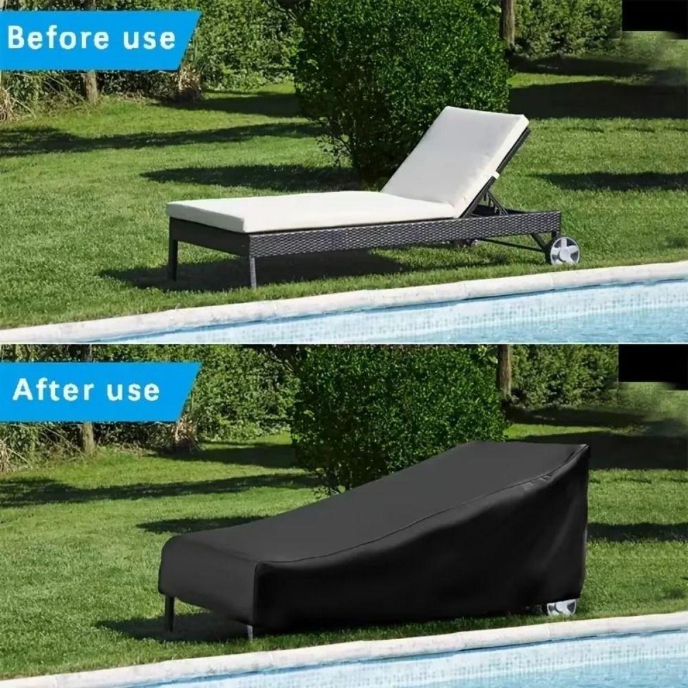 UV Resistant Beach Chair Cover Oxford Cloth Lounge Chair Cover for Outdoor