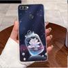Чехол для Huawei Y9 2018 FLA-LX1 Y9 2018 Чехол Прозрачный Роскошный Милый Сердце Любви Кролик Забавный ТПУ Мягкий Силикон Чехол для Телефона Задняя Крышка
