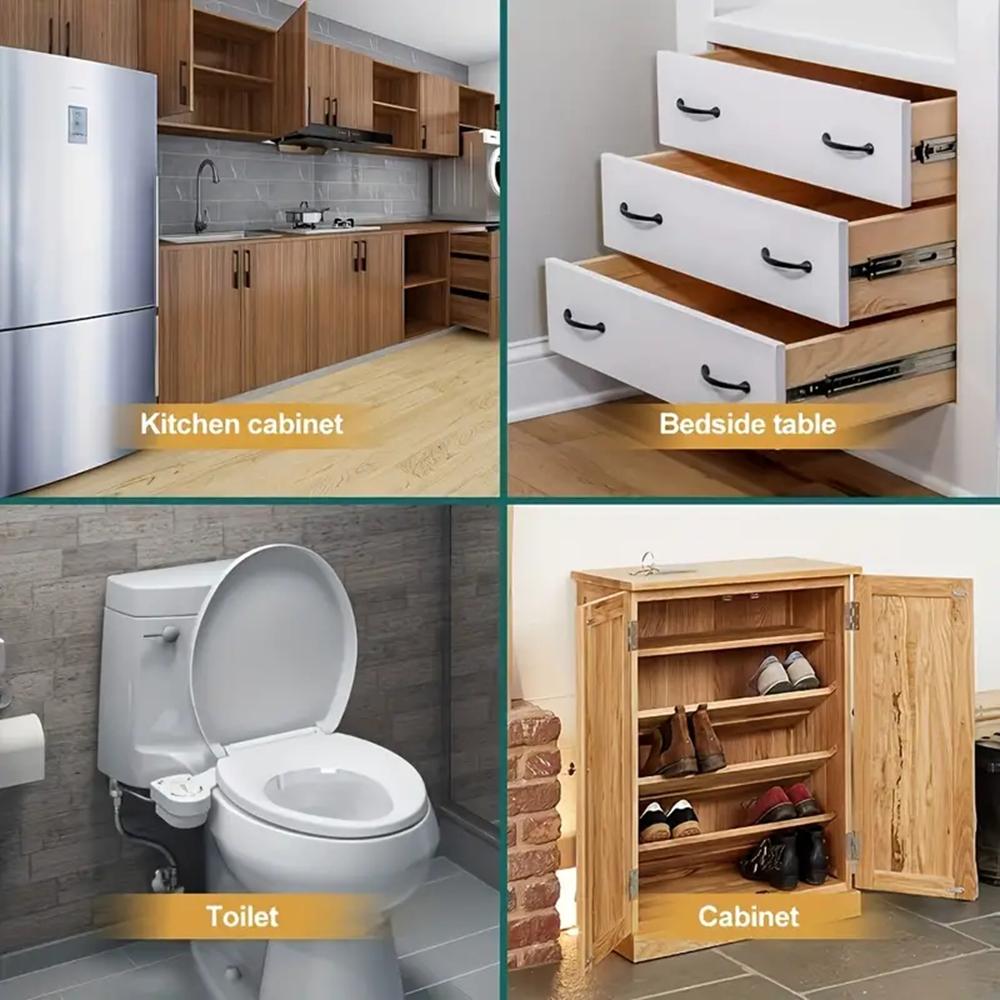 50Pcs/Sheet Rubber Silicone Anti-collision Particle Self Adhesive Transparent Furnitures Bumper Pad Door Cabinet Toilet Drawer