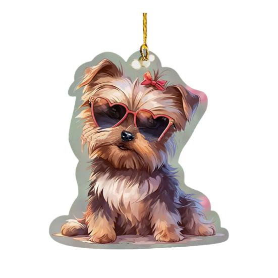 Автомобильная подвеска, акриловая качающаяся собака, легкое автомобильное зеркало, подвесные аксессуары для салона автомобиля, сумка на плечо, школьный портфель, украшение, подвеска, подарок на день Святого Валентина