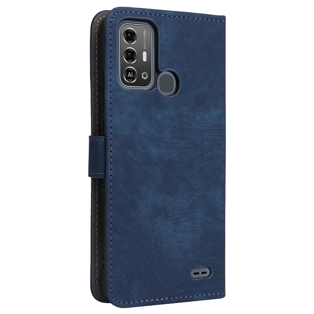 For ZTE Blade A53 Pro Case RFID Blocking Wallet Stand Cover with Strap