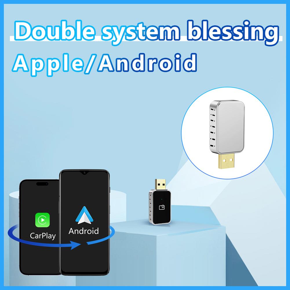 Беспроводной мини-бокс CarPlay Android Auto Plug and Play Mini Box Dongle Голосовой помощник для заводских проводных автомобилей CarPlay Android Auto