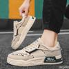Men's Shoes Trendy Spring and Autumn Thick Soled Canvas Sneakers Casual Design Flat Bottomed Men's Vulcanized Shoes Running