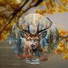 10 Inch Metal Wind Spinner with Deer Design No Battery Needed Includes Hook Perfect Gift for Mom Friends Garden Yard Decor