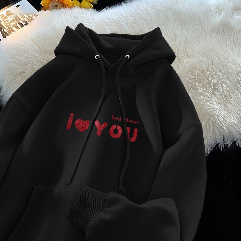 Женское худи на флисовой подкладке в корейском стиле - Молочный Фуфу, Свободный крой, Эффект отбеливания кожи, Идеально для осени/зимы