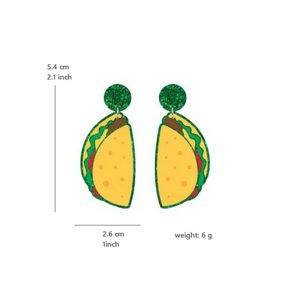 Ракетка Шляпа Серьги-капли Подвески-гитары Ювелирные изделия Перец чили Мексиканские Акриловые серьги Вечеринка