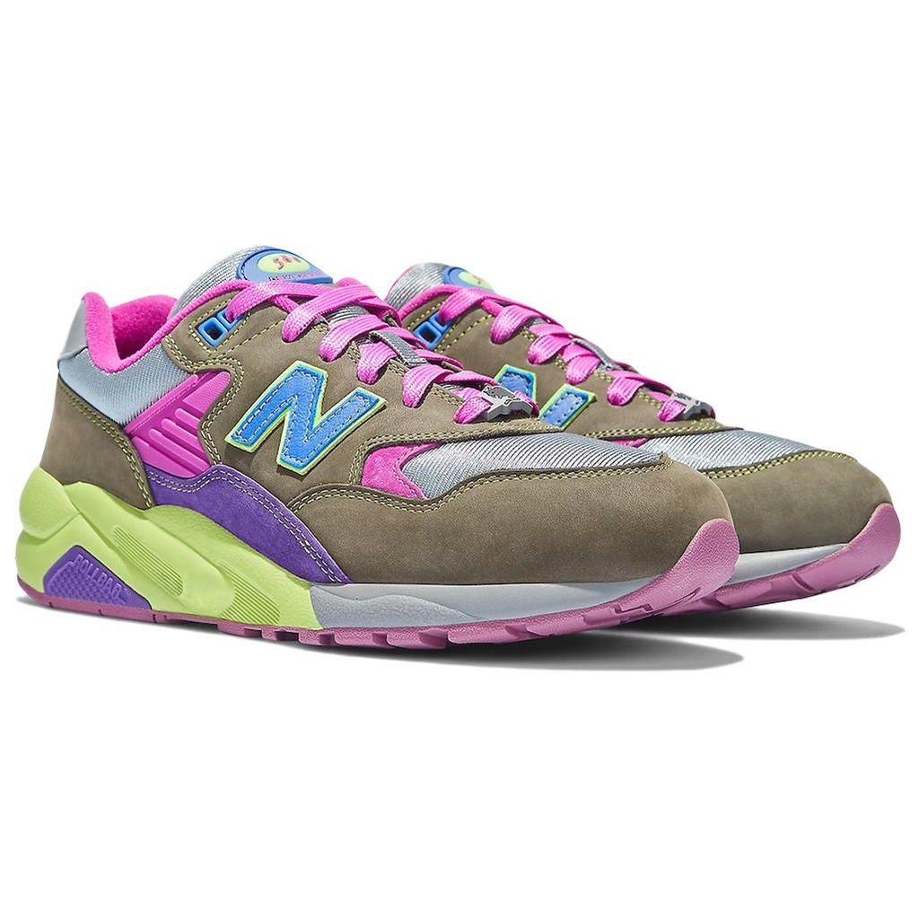 Stray Rats x New Balance 580 Дань 2007 года - Темно-зеленые Унисекс Кроссовки Зеленый Космический-Виноградный MT580ST2