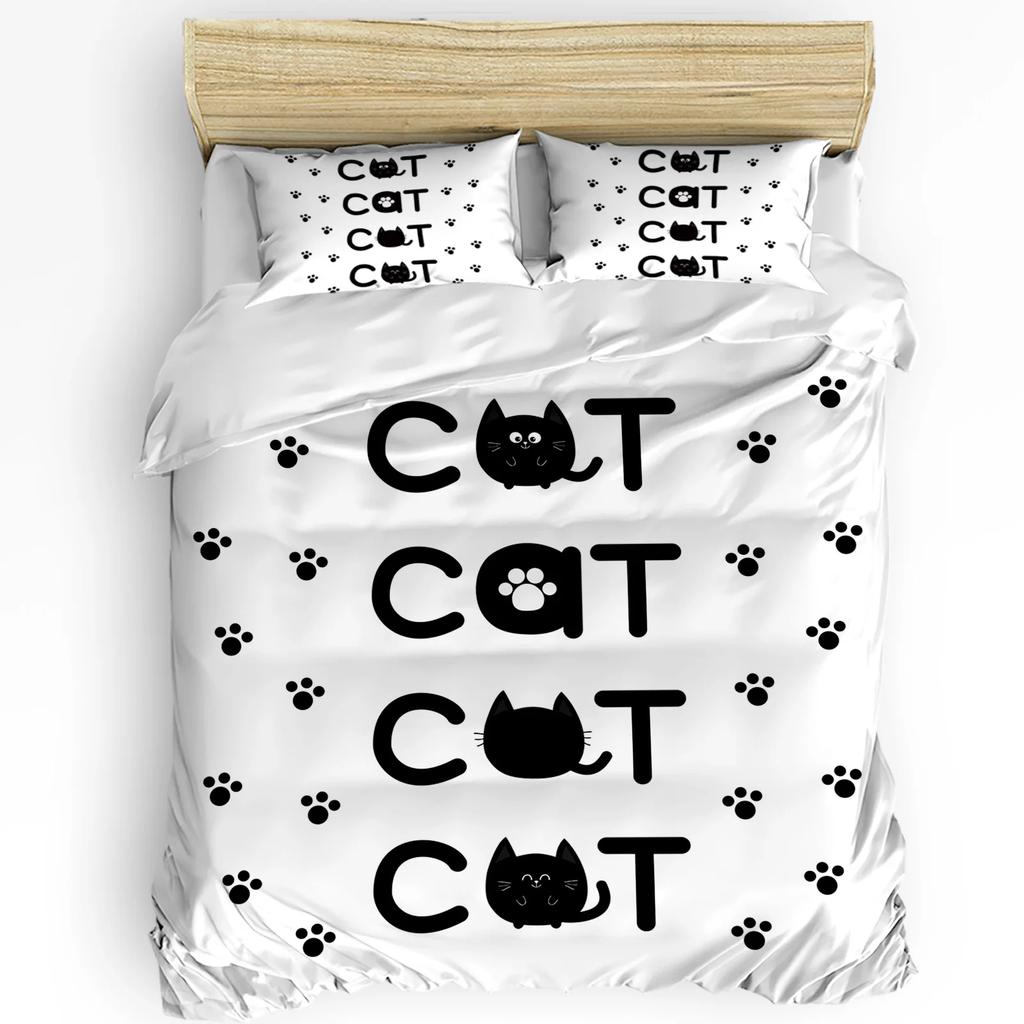 Черно-белый клетчатый простой плед пододеяльник с наволочкой на заказ 3 предмета комплект постельного белья одеяло пододеяльник двуспальная кровать домашний текстиль