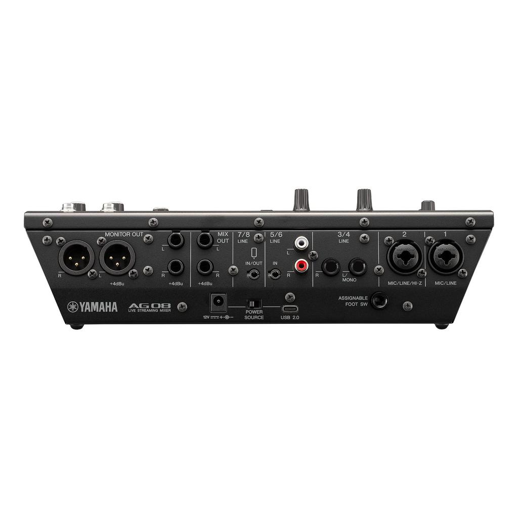 YAMAHA Live Streaming Mixer Live Distribution 8 Channel Voice Changer Black AG08 B Built-in