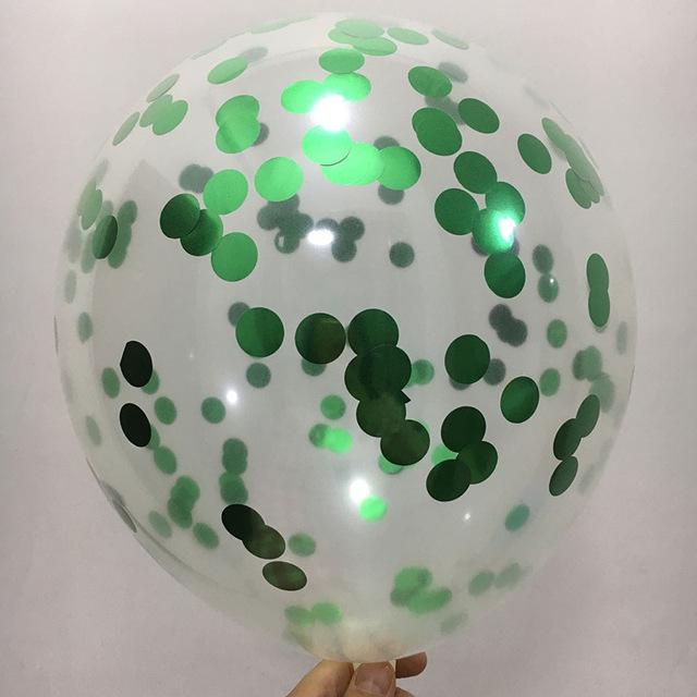 10 шт прозрачных, резиновых шариков с конфетти по 12 дюймов, для украшения вечеринок