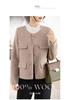 Women's Double-Faced Wool Coat - 2024 Autumn/Winter Coco Round Neck Melton Coat for a Sophisticated Socialite Look