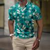 Мужская летняя рубашка для гольфа с принтом «Гавайи», с короткими рукавами, повседневная модная рубашка для мужчин