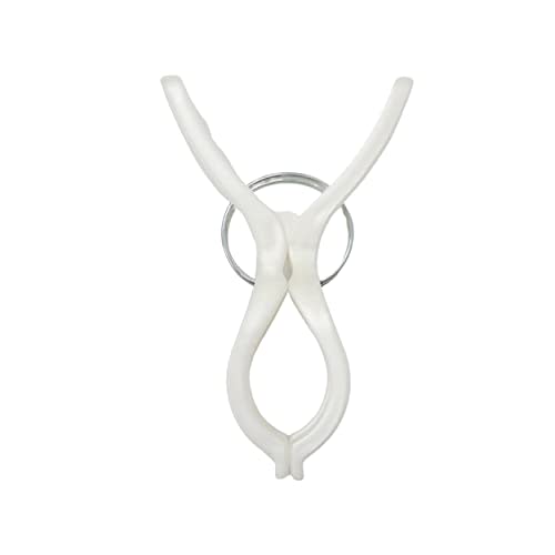 Towa Sangyo Neosul Double Spring Clothespins, Wide Pole Pinch, White/Blue, Approx. 6.4 x 3.9 x 9.5 cm, Pack of 6