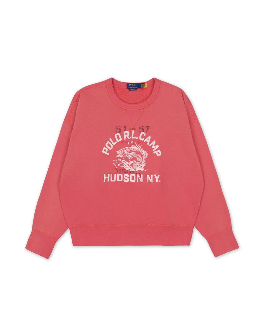 POLO RALPH LAUREN Vintage Fit Fleece Graphic Sweatshirt - Dark Red