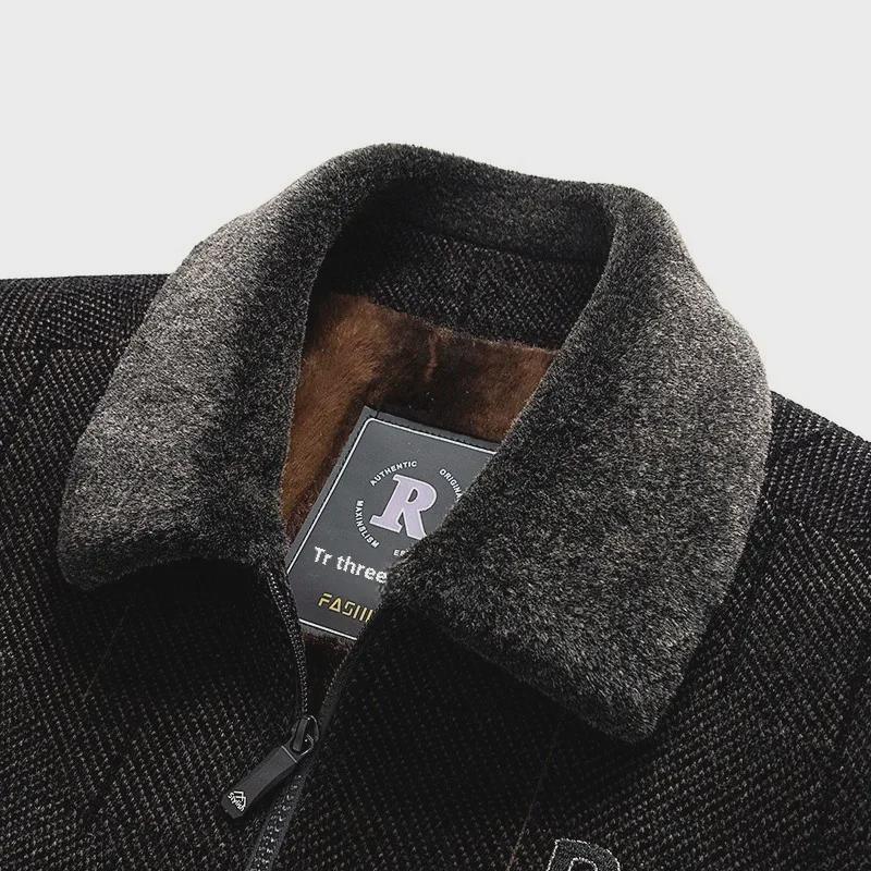 Men’s Chenille Winter Coat: Thickened Velvet Jacket for Middle-Aged & Elderly Dad