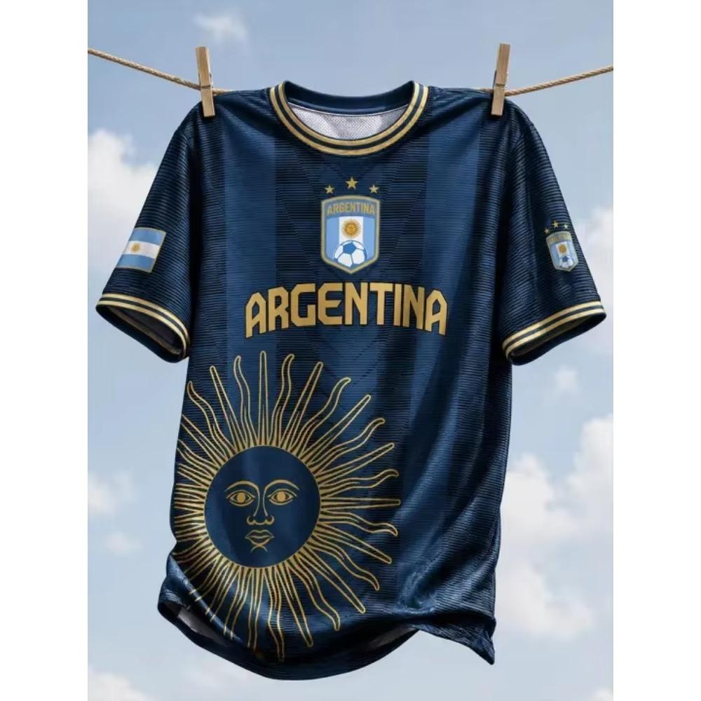 2026 New Argentina National Football Jersey Casual Sports Training Fan Quick Drying T-shirt for Women Matching Y2k Comfortable