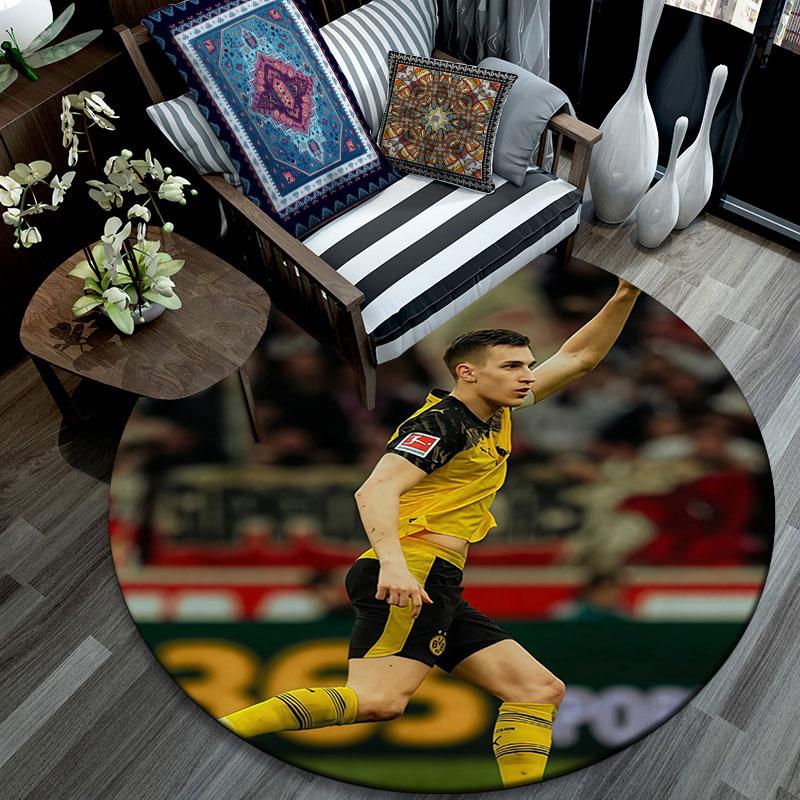 Nico Schlotterbeck pattern round rug,Carpet Rug for Living Room Bedroom Playroom ,Non-slip Floor Mat,Holiday Gifts and Birthday Gifts.