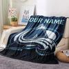 Custom Name,Colorado Avalanche Printed Flannel Blanket, soft throw for bedroom sofa, washable, Christmas present, great gift.