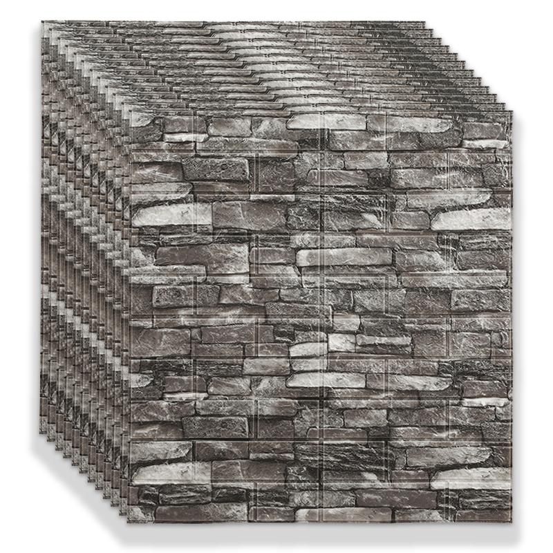 10 шт. 70*77 см 3d пенопластовые наклейки на стену, панели, кирпичные водостойкие клейкие обои для гостиной, спальни, дома, дома, декора для ванной комнаты