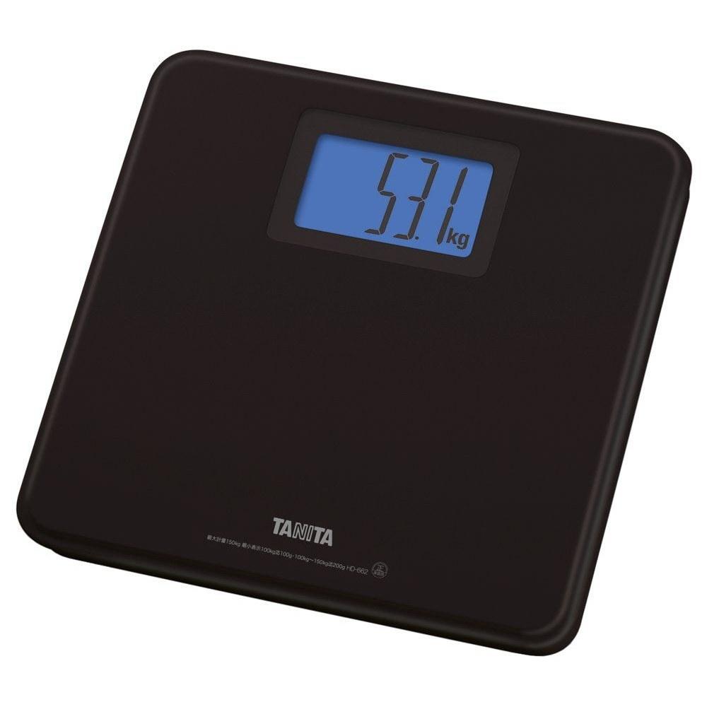 Tanita Scale Compact Black HD-662-BK Power On Step Approximately A4 Size Backlight