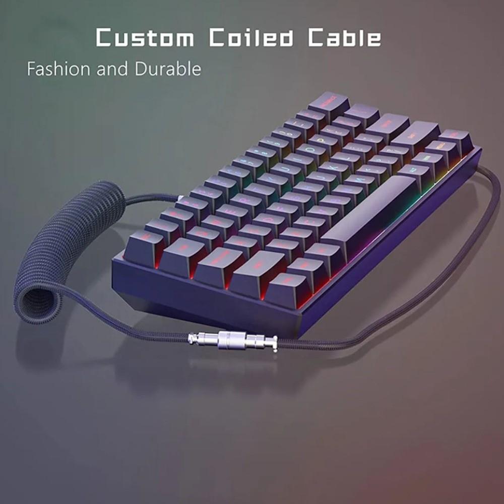USB Port a Mechanical Keyboard Type C USB Cable Mechanical Keyboard Coiling Cord Desktop Computer
