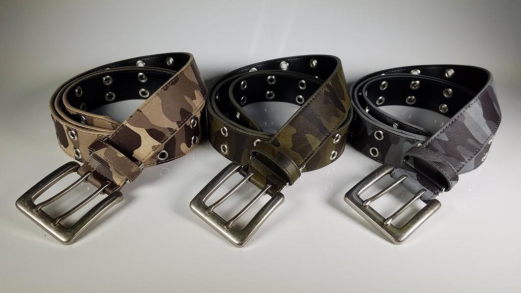 Sealand Двурядный ремень с люверсами, ширина 40 мм, сделано в Японии, 50-130 см, широкий, черный,