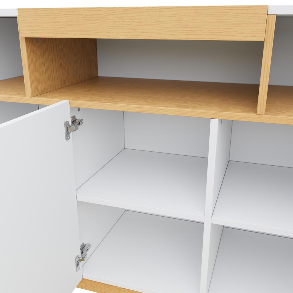 Sideboard, Three Doors, Suitable for Living and Dining Room, Multifunctional Storage Furniture.
