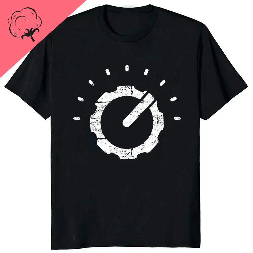 Vintage VU Meter Sound Engineer Analog Electronic O-Neck Cotton T Shirt Men Audio Engineer Recording Studio Funny Tshits Men Top