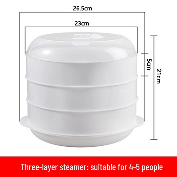 Пароварка для микроволновой печи для риса и булочек - Пластиковый контейнер для разогрева и приготовления