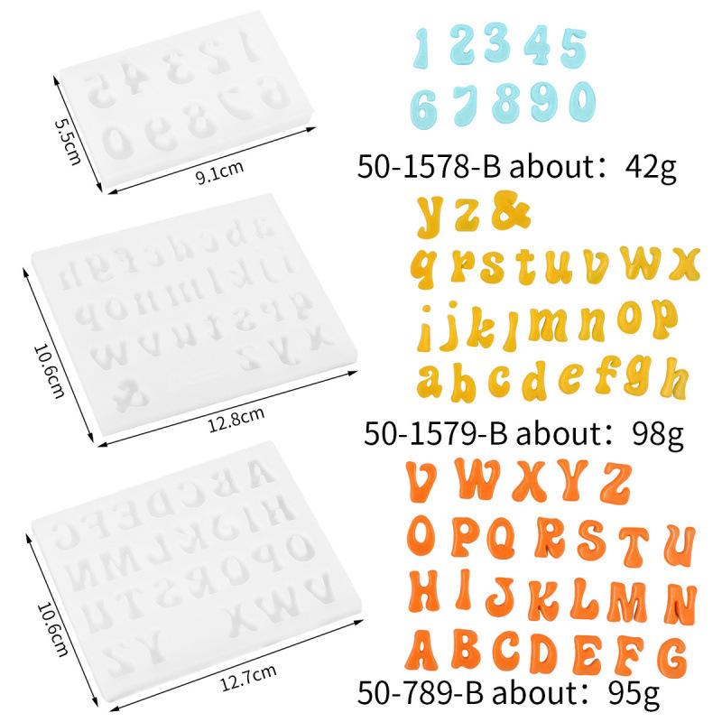 1Pcs Alphabet Letter Number Silicone Sugarcraft Mold Cupcake Chocolate Fondant Cake Decorating Tools