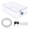 Thermostat Lock Box Large Universal Home Locking Thermostat Guard Clear Cover with Key for Thermostat On Wall