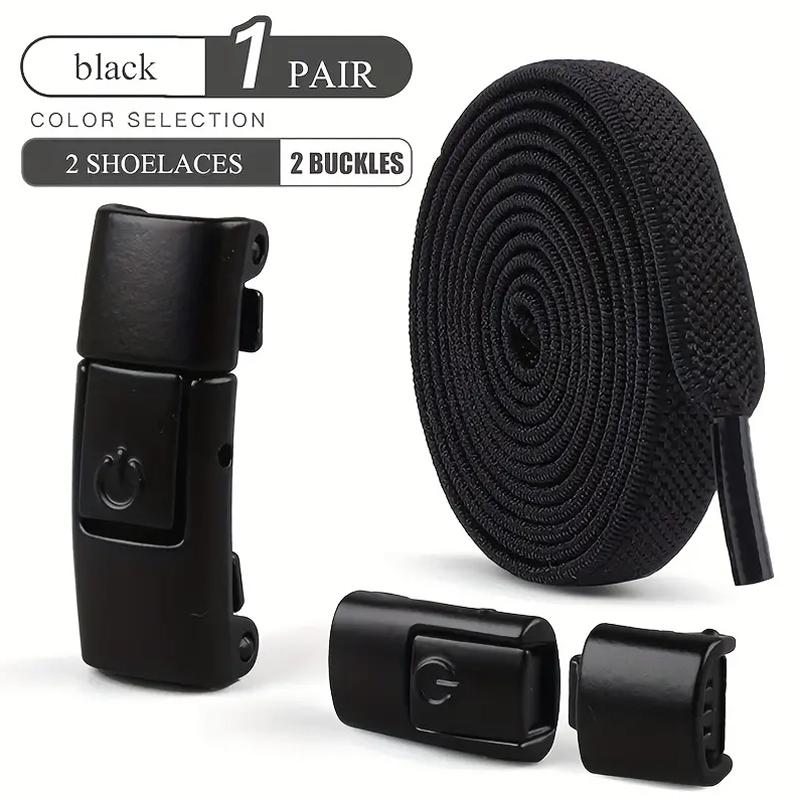 1 пара шнурков с застежкой-переключателем без завязывания, эластичная пряжка для шнурков без завязывания