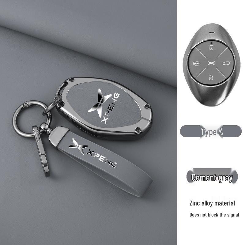 XPeng P7/P5/G3/G3i/G9 Key Case with Buckle & Rope - 2022 Model Car Key Shell Modification