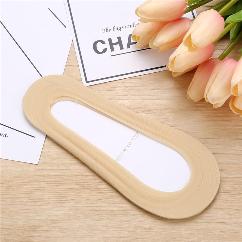 Женские бесшовные носки из ледяного шелка, нескользящие, ультратонкие, с низким вырезом, невидимые, летние