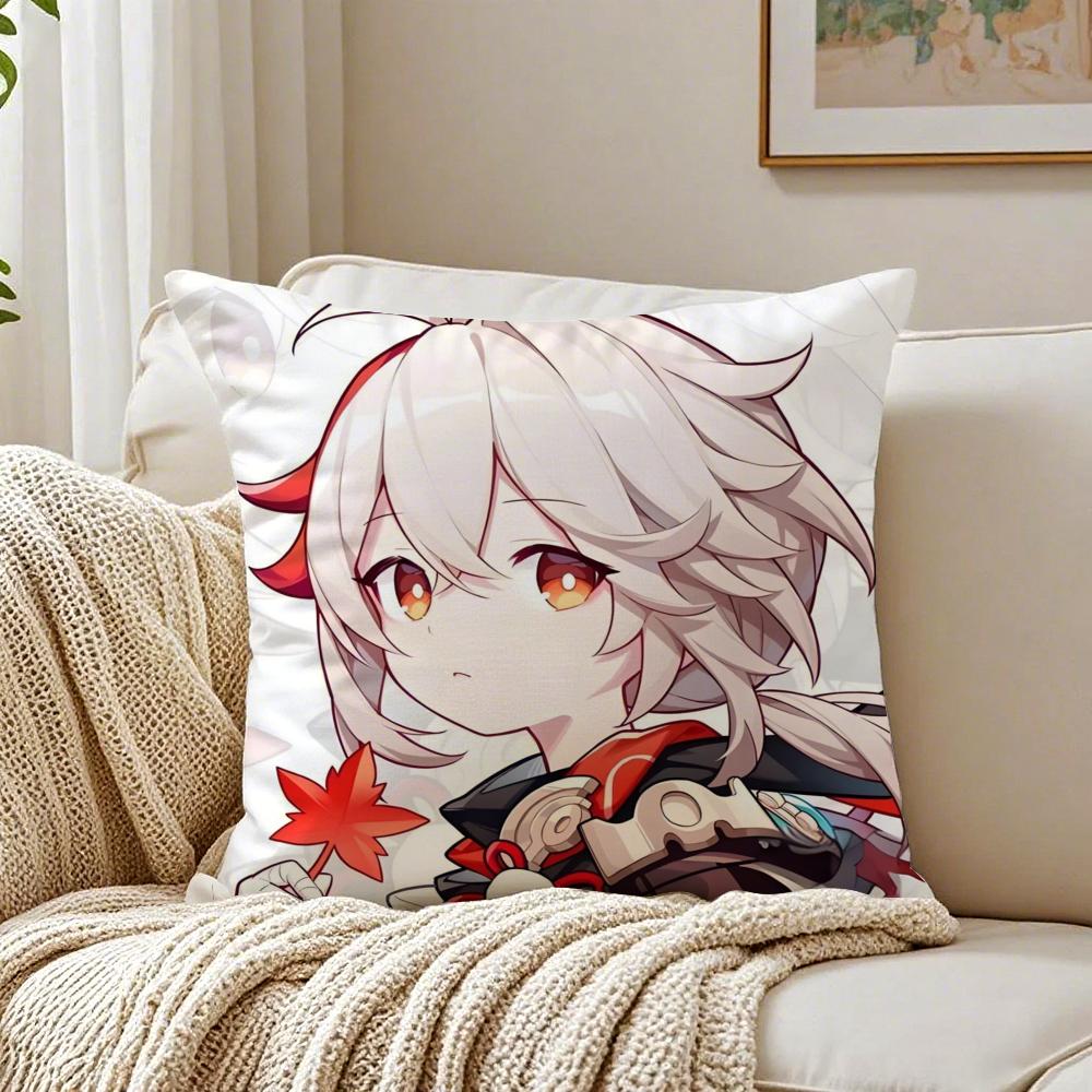 Милая Популярная Игра HHonkai Impact Наволочка Льняная Наволочка Мягкая для Дивана Кровати Домашней Комнаты Декор