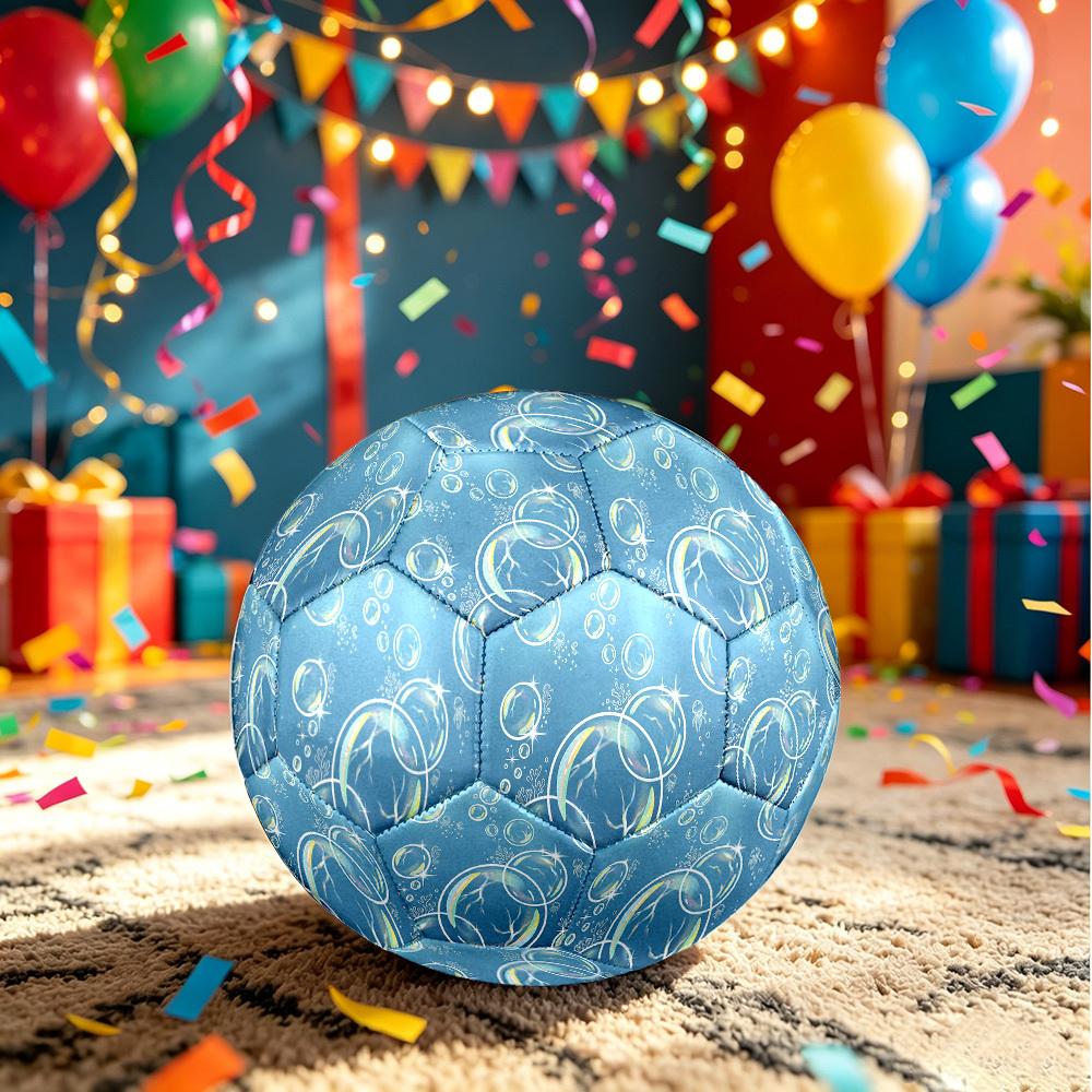 1pc Underwater Bubbles Theme Soccer Ball Football, Size 5, Lightweight PVC, Outdoor Training Soccer Ball,Gift j61419