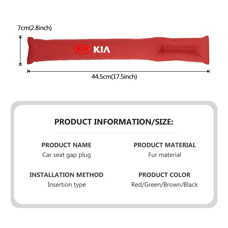 For KIA Car Seat Gap Filler Plug Gap Leak Proof Strip Auto Accessories Sorento Stinger Soul Spectra Niro Cadenza Sephia