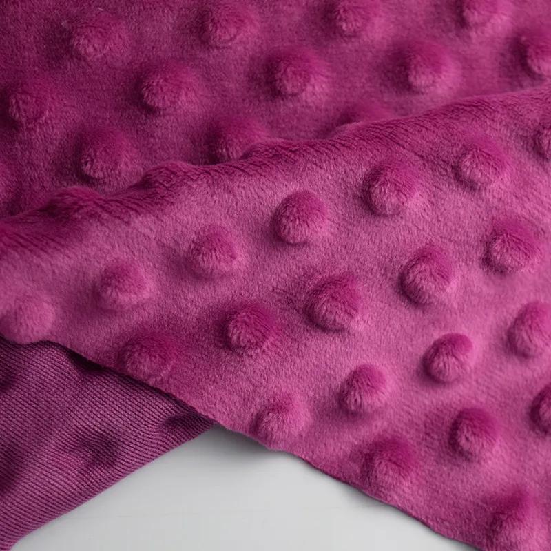 1 Yard Super Soft Minky Dot Fabric Sewing Baby Blanket Toys Material Antipilling Eco-Friendly Polyester Handwork Plush Fabric