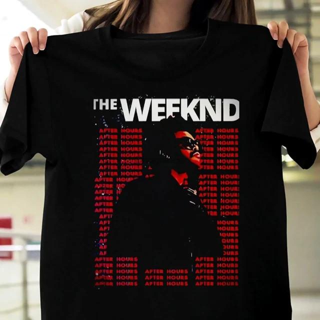 Подарок The Weeknd для фанатов Черная футболка Хлопок Все размеры Унисекс Унисекс футболка
